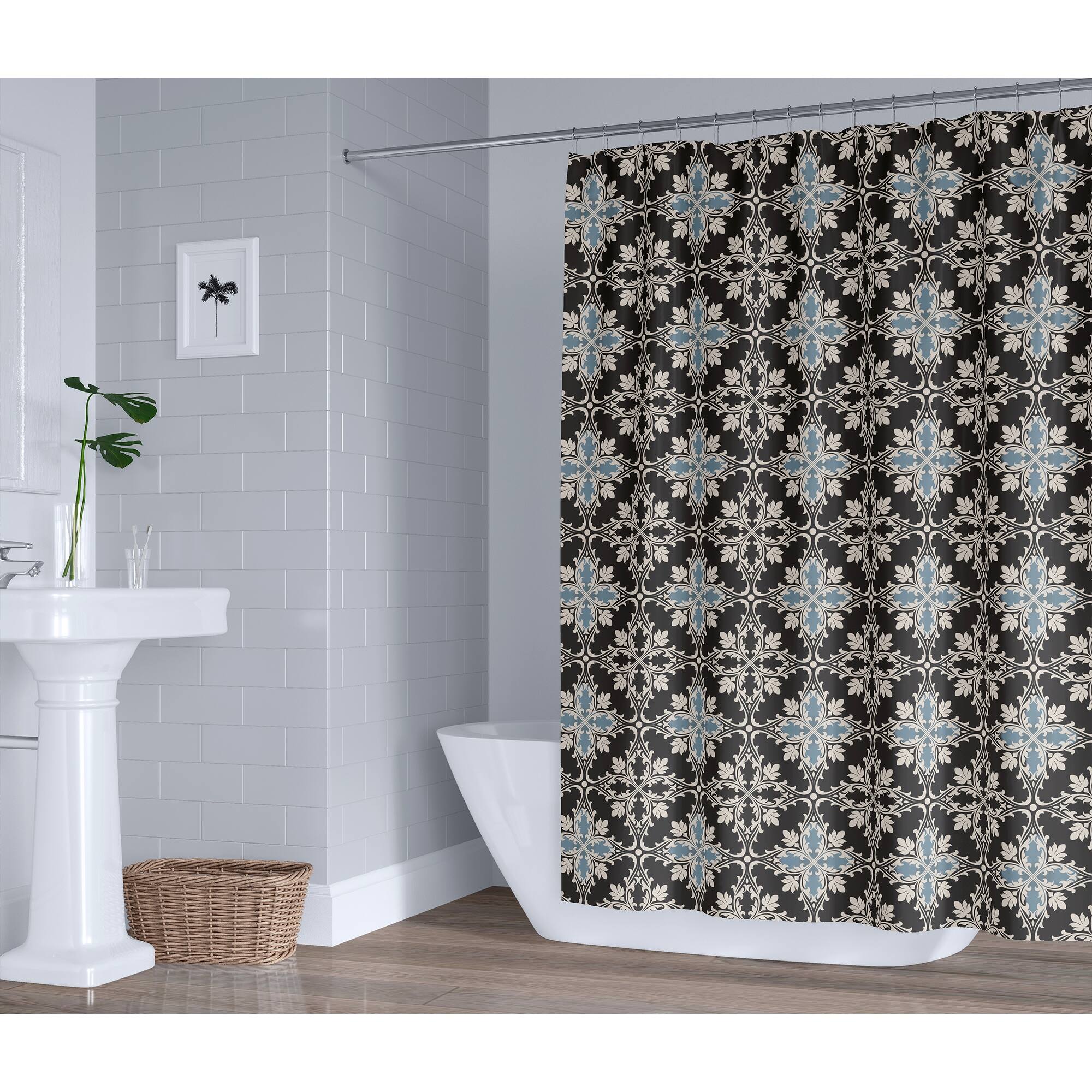 TUDOR CHARCOAL Shower Curtain By Kavka Designs