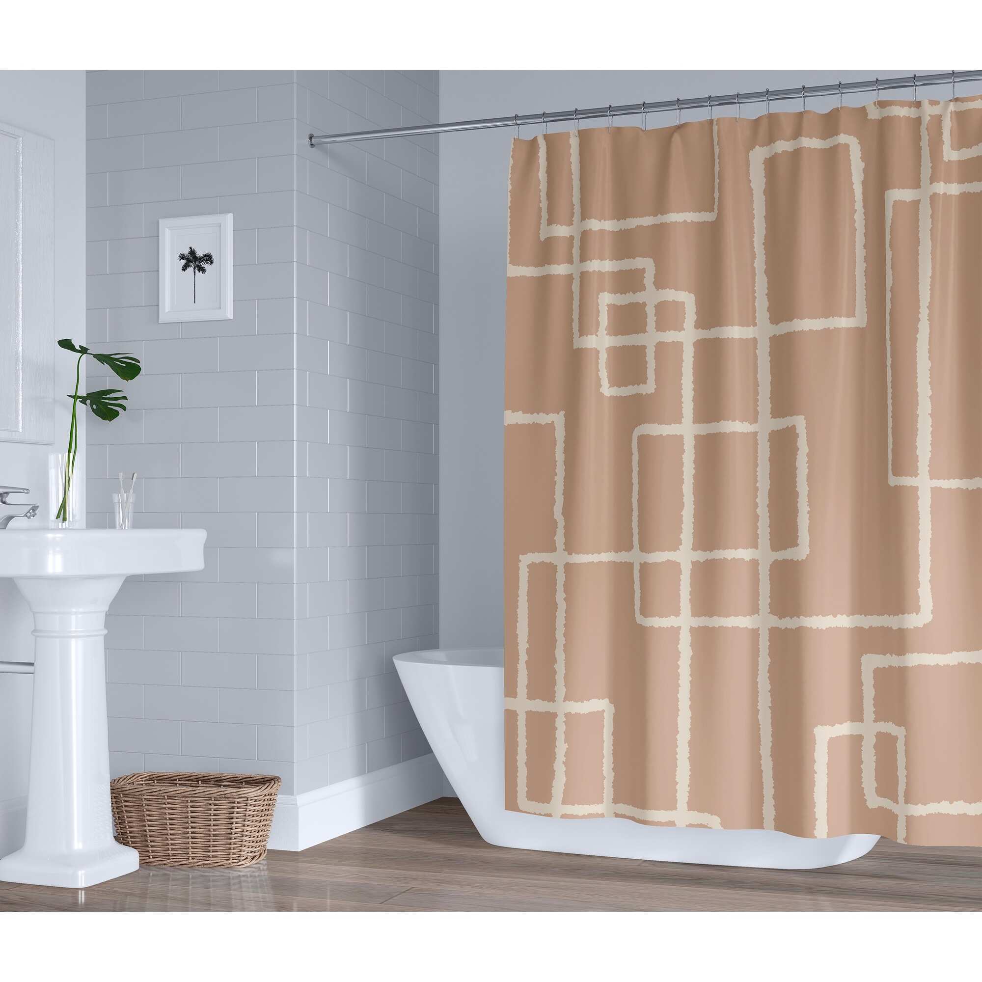 RANDY BEIGE Shower Curtain By Kavka Designs