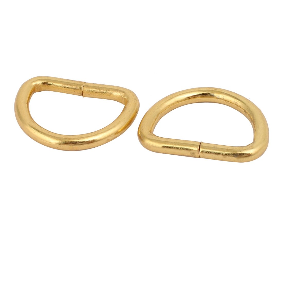 20mm Inner Width Iron Half Round Non Welded D Ring Gold Tone 10pcs - Gold Tone