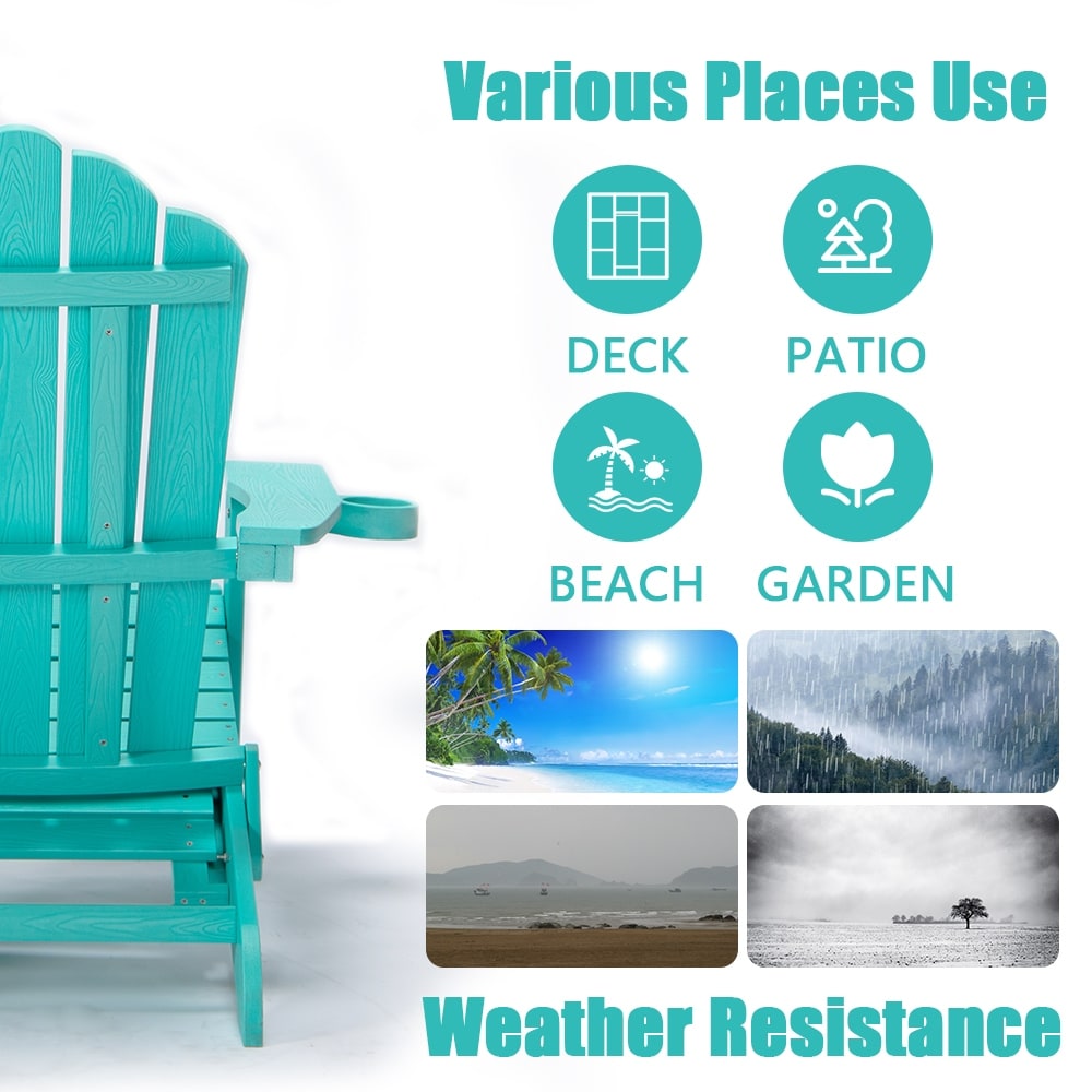 TALE Folding Adirondack Chair with Pullout Ottoman