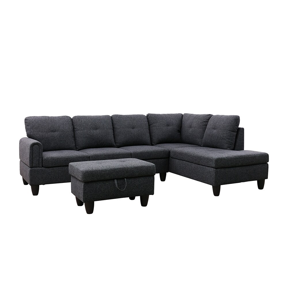 3PC Left Facing Sectional with ottoman