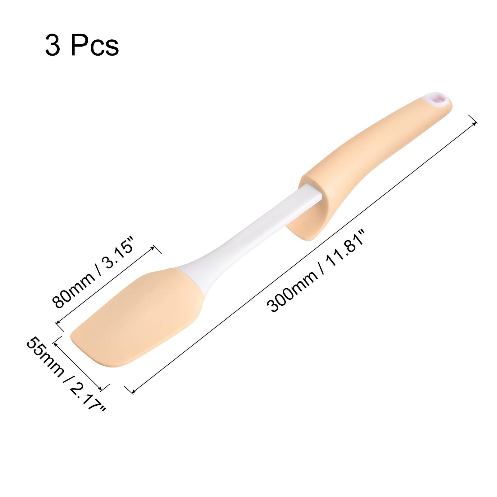Silicone Spatula Spoon Rubber Handle, 300mm Heat-resistant Scraper - Pink - 1 Pcs