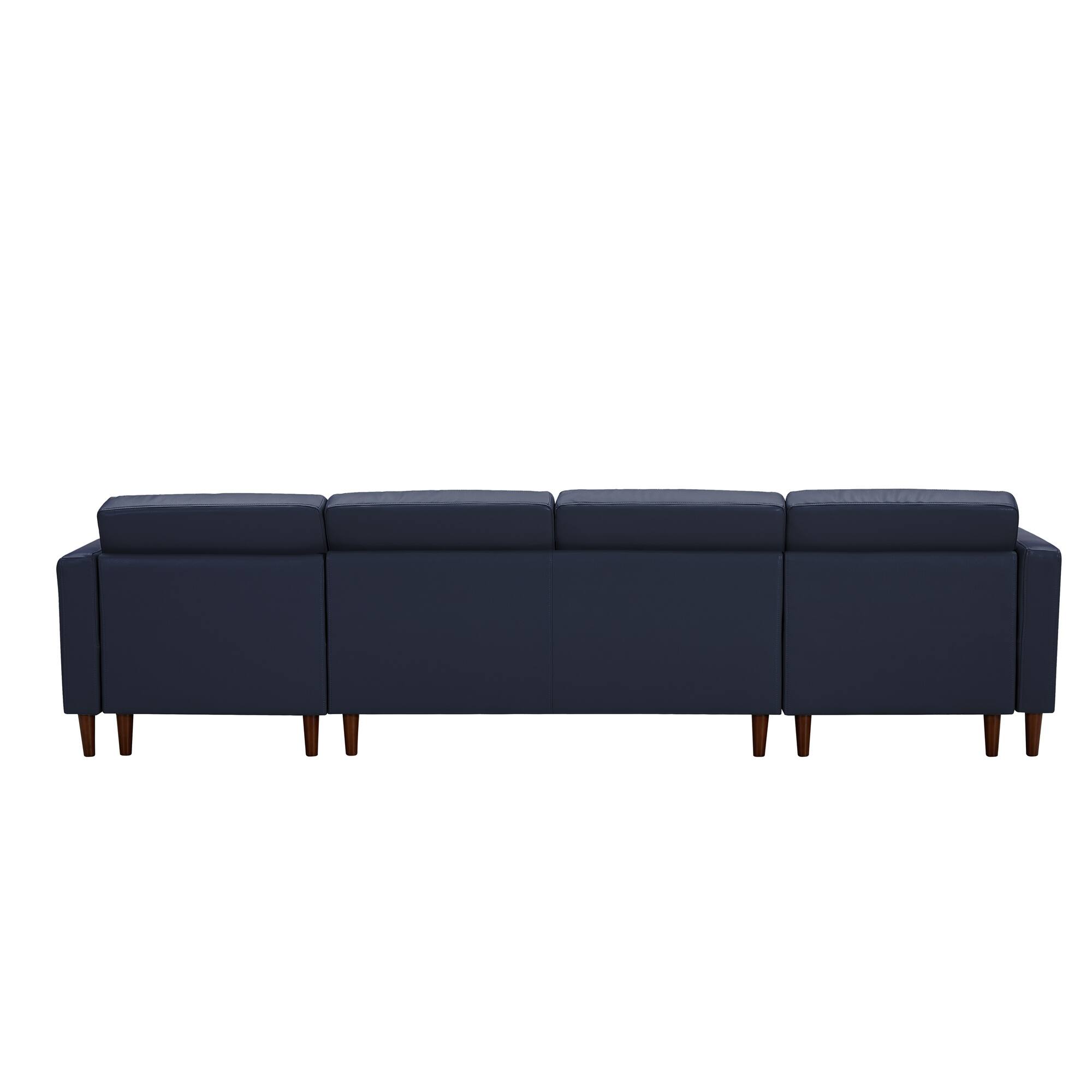 Sectional Sofa Reversible Modular Corner Sofa, U- Shaped, PU Leather
