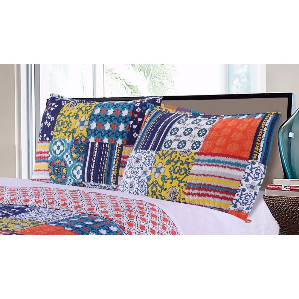 Arianna Cotton King Sham By Greenland Home Fashions, Multicolor