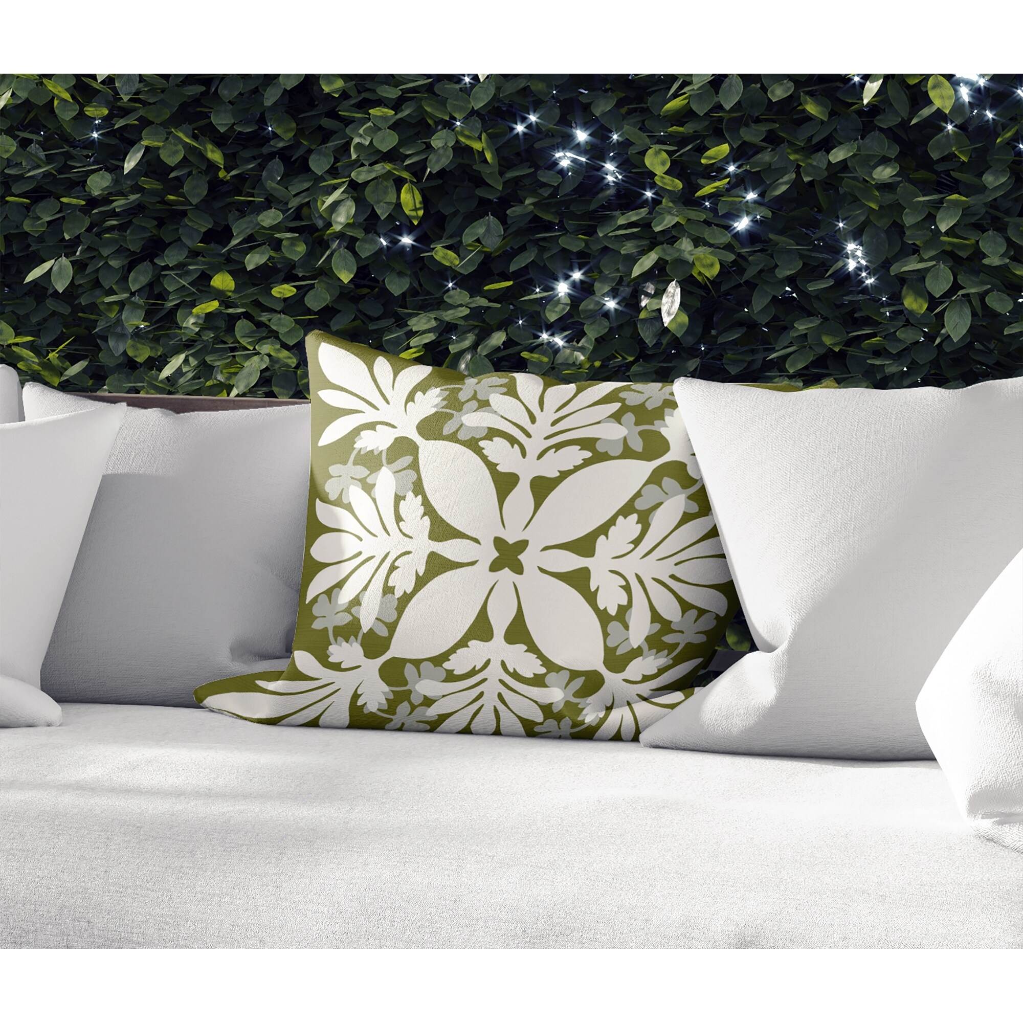 ALOHA OLIVE Double Sided Indoor|Outdoor Pillow By Kavka Designs