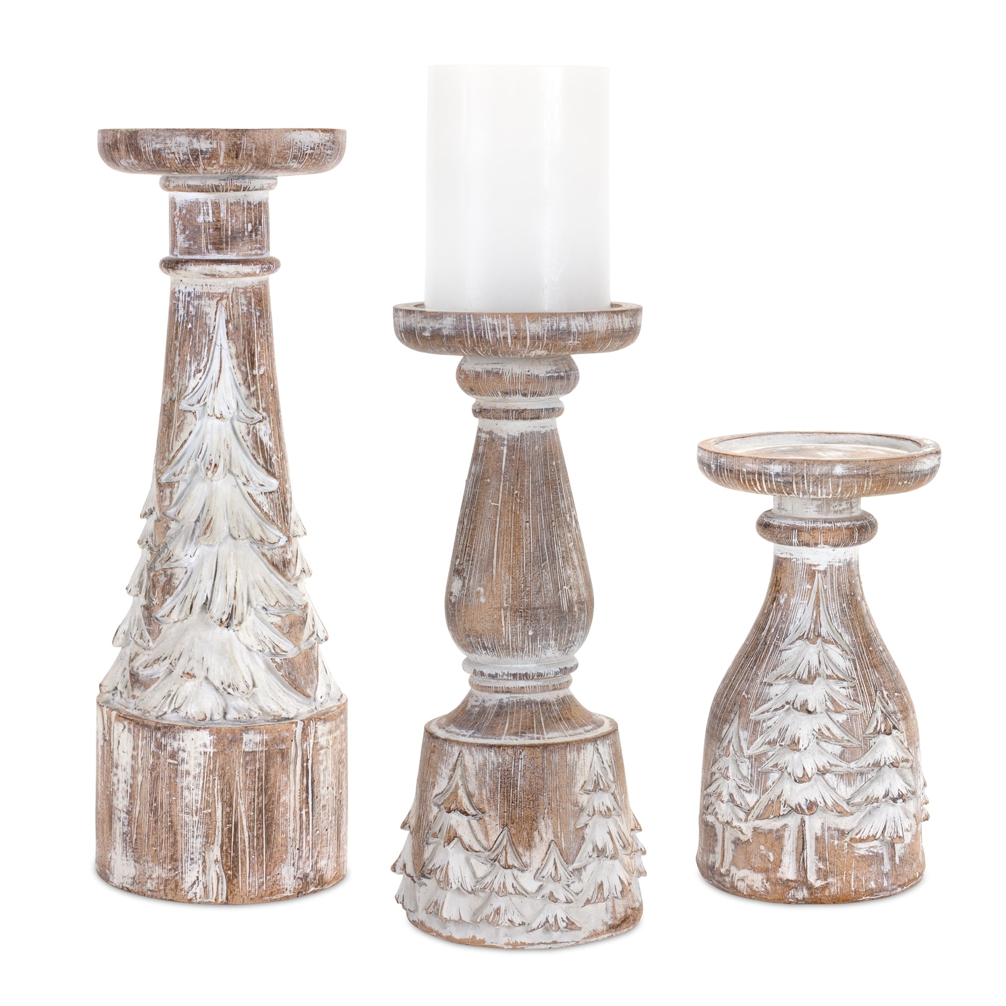 Candle Holder (Set of 3) - 4"L x 4"W x 7.25"H