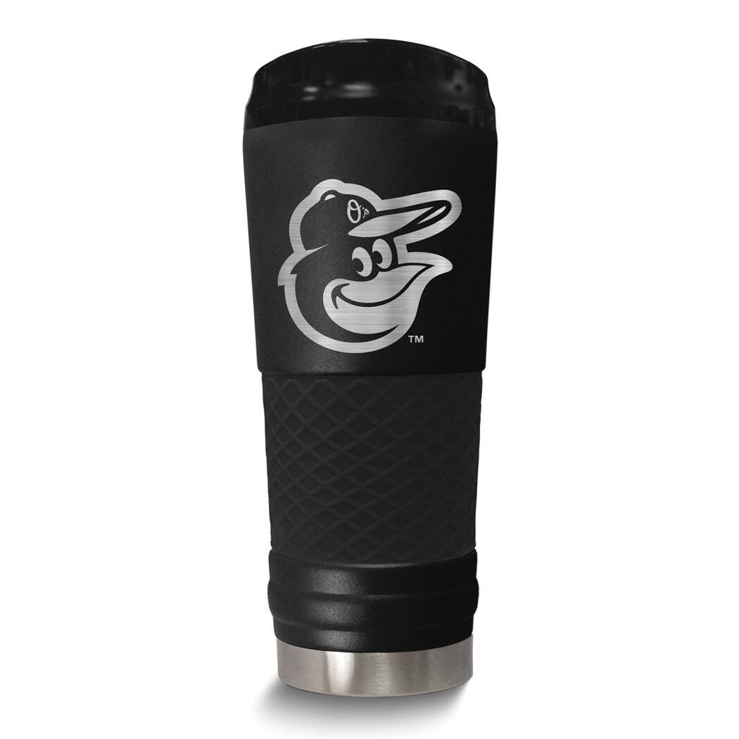 MLB Baltimore Orioles Stainless Steel Silicone Grip 24 Oz. Stealth Draft Tumbler with Lid