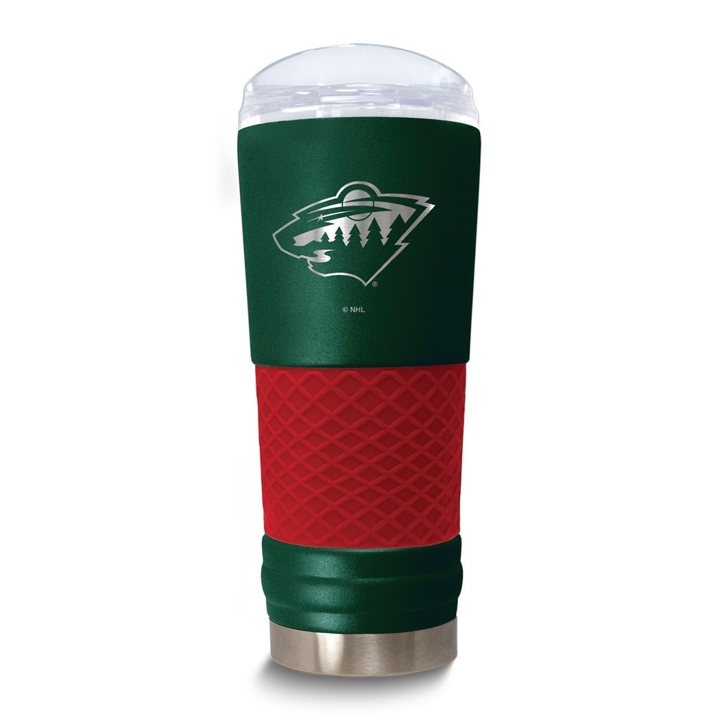 Curata NHL Minnesota Wild Stainless Steel Silicone Grip 24 Oz. Draft Tumbler with Lid
