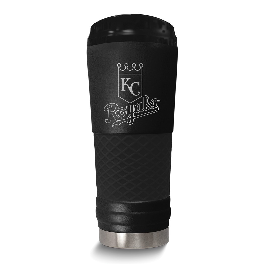 MLB Kansas City Royals Stainless Steel Silicone Grip 24 Oz. Stealth Draft Tumbler with Lid