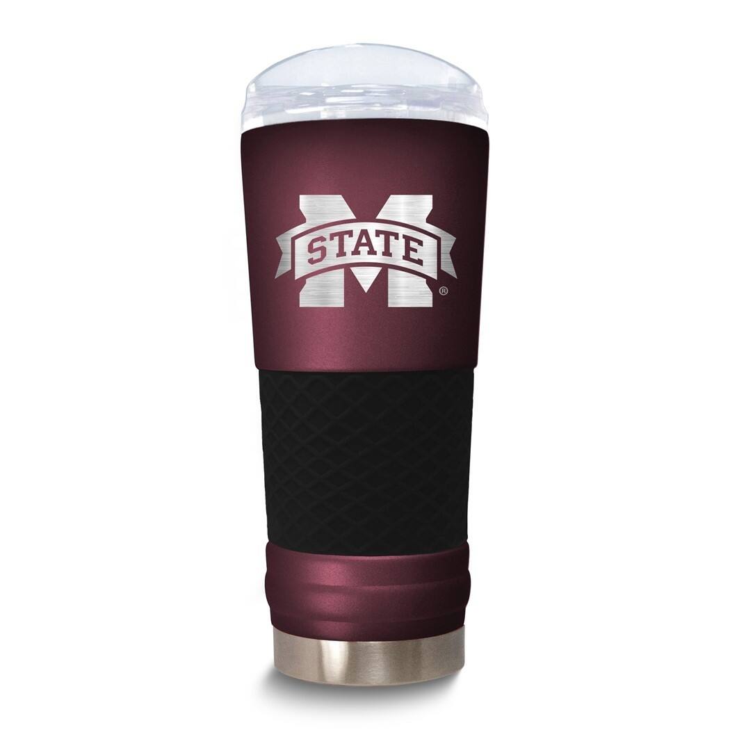 Collegiate Mississippi State University Stainless Steel Silicone Grip 24 Oz. Draft Tumbler with Lid