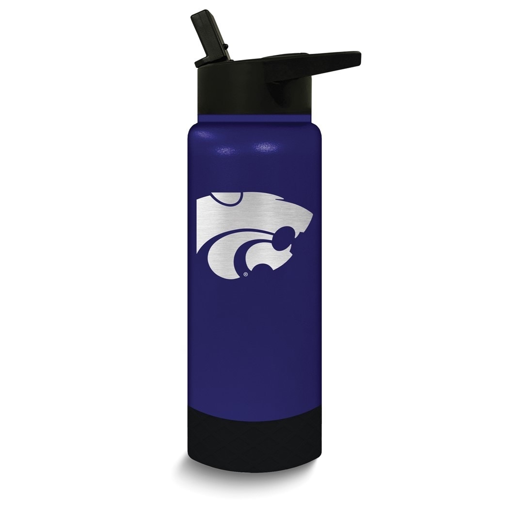 Collegiate Kansas State University Stainless Steel Silicone Grip 24 Oz. Water Bottle - Multi-Color