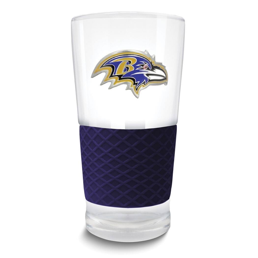 NFL Baltimore Ravens Score 22 Oz. Pint Glass with Silicone Grip