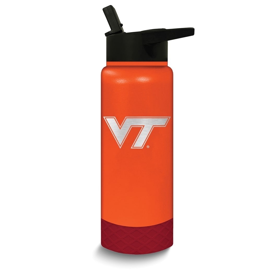 Collegiate Virginia Tech University Stainless Steel Silicone Grip 24 Oz. Water Bottle - Multi-Color
