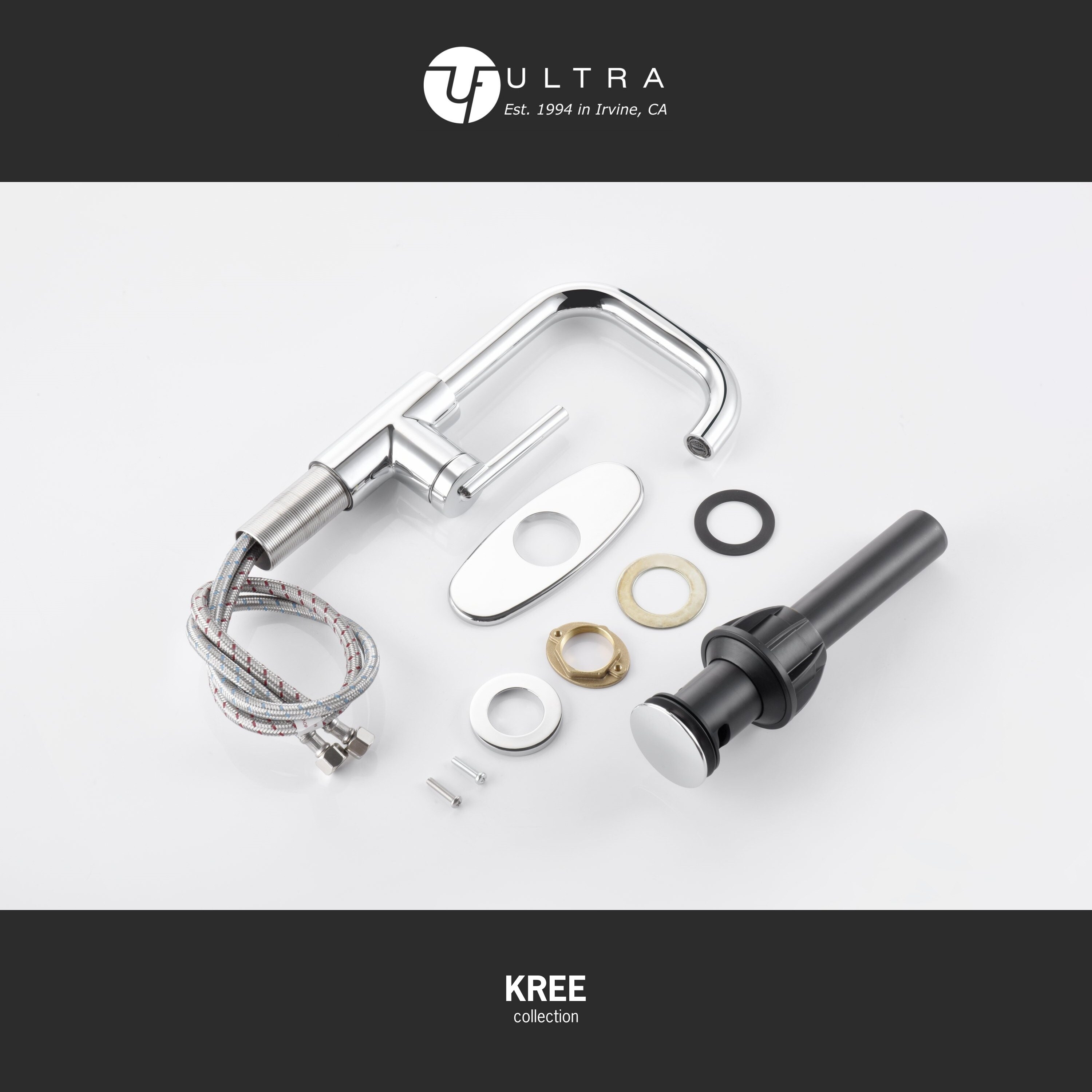 Ultra Faucets Kree Collection Single-Handle Swivel Spout Lavatory Faucet