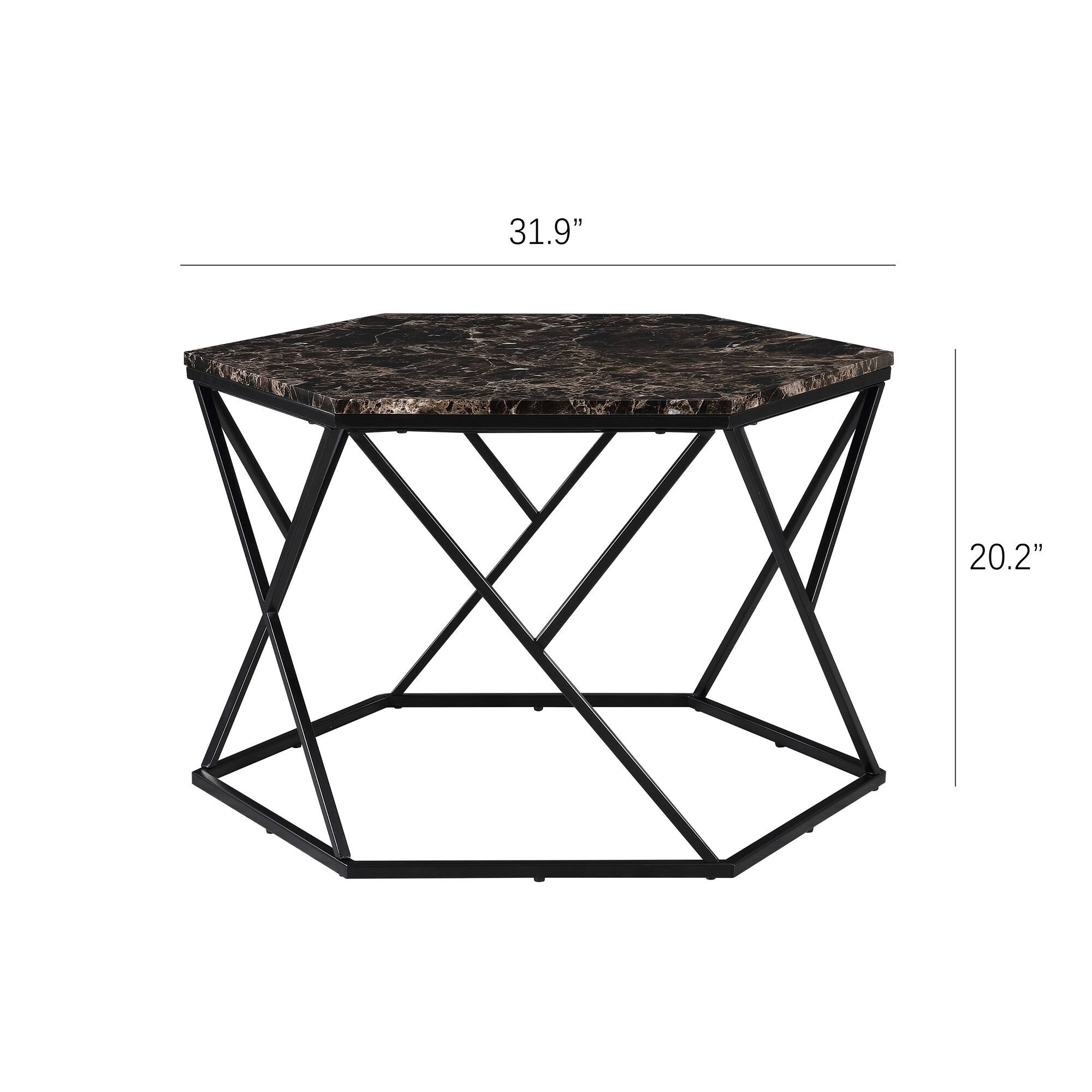Ledel Modern Hexagon Coffee Table