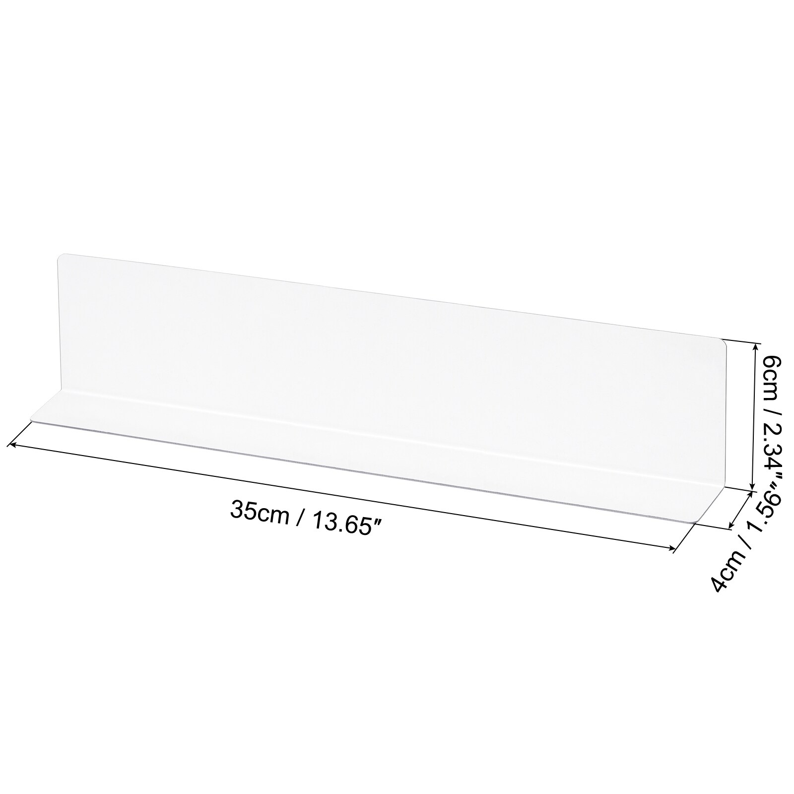 L Type Shelf Dividers, PVC Clear Closet Shelf Separator 4Pcs