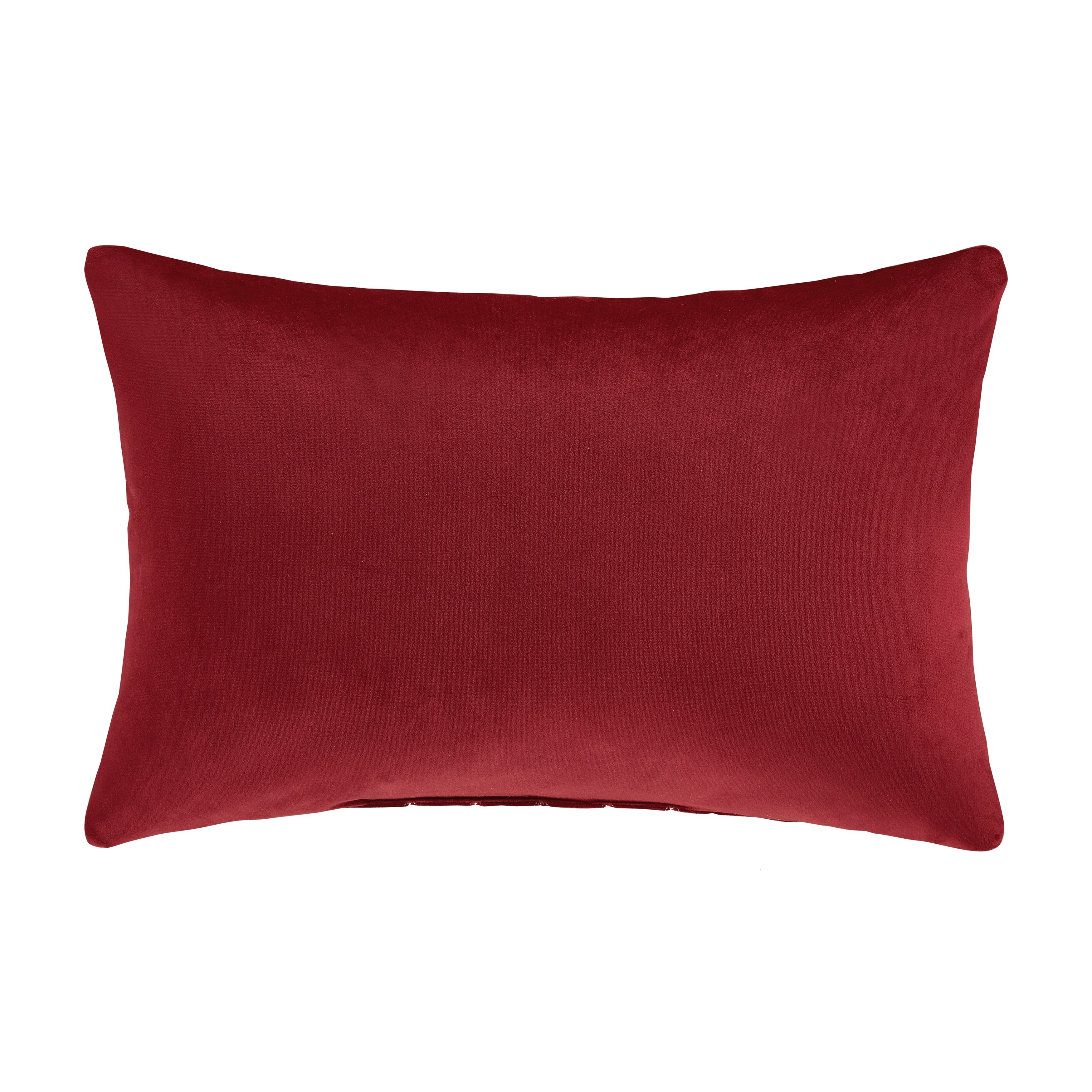 J. Queen New York Grandeur Crimson Quilted Boudoir Decorative Throw Pillow