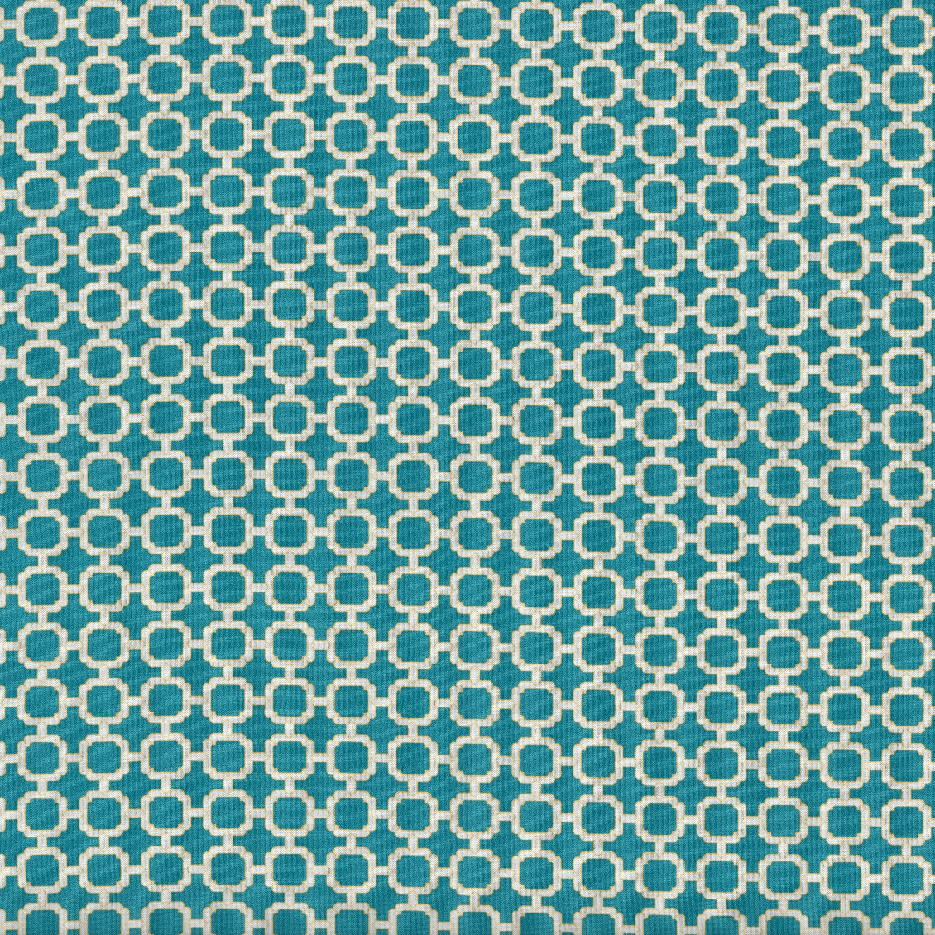 Pillow Perfect Outdoor Hockley Teal Reversible Chair Pad (Set of 2) - 15.5 X 16 X 4