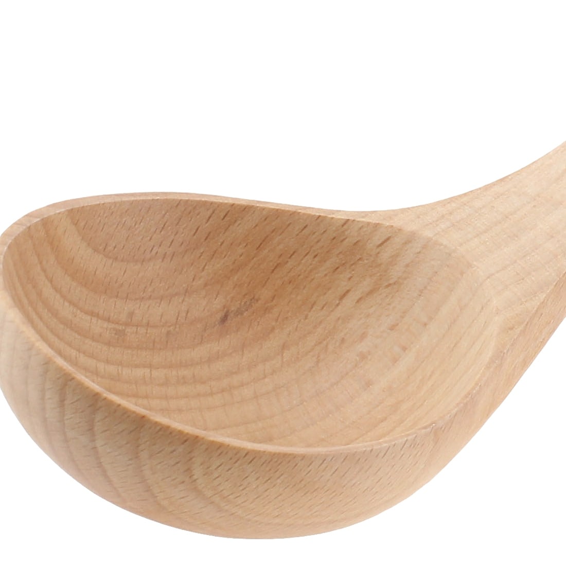 Wooden Ladle Spoons Natural Grain Kitchen Soup Spoon Dining Spoons 8" - Wooden Color