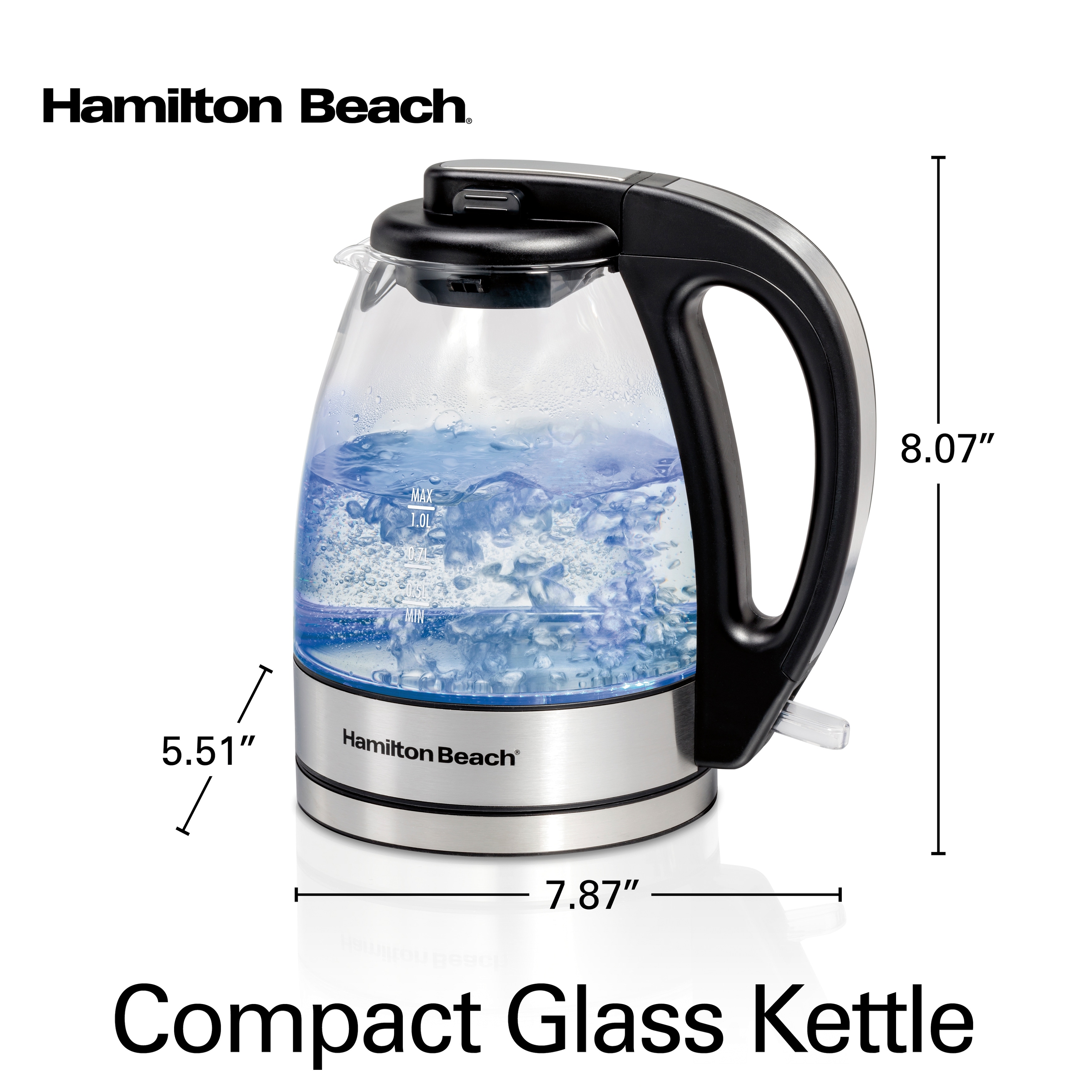 Hamilton Beach 1.0 Liter Glass Kettle