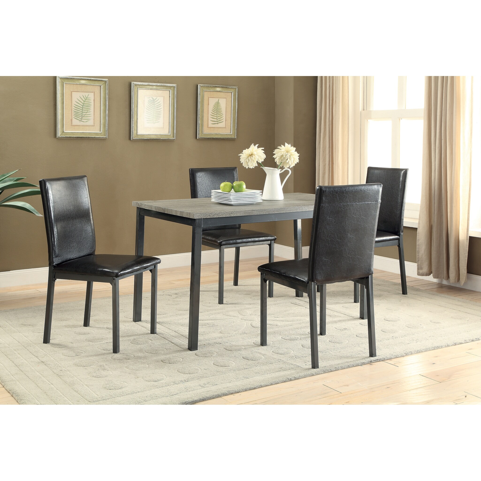 Hadsten Black Upholstery Dining Chairs (Set of 8)
