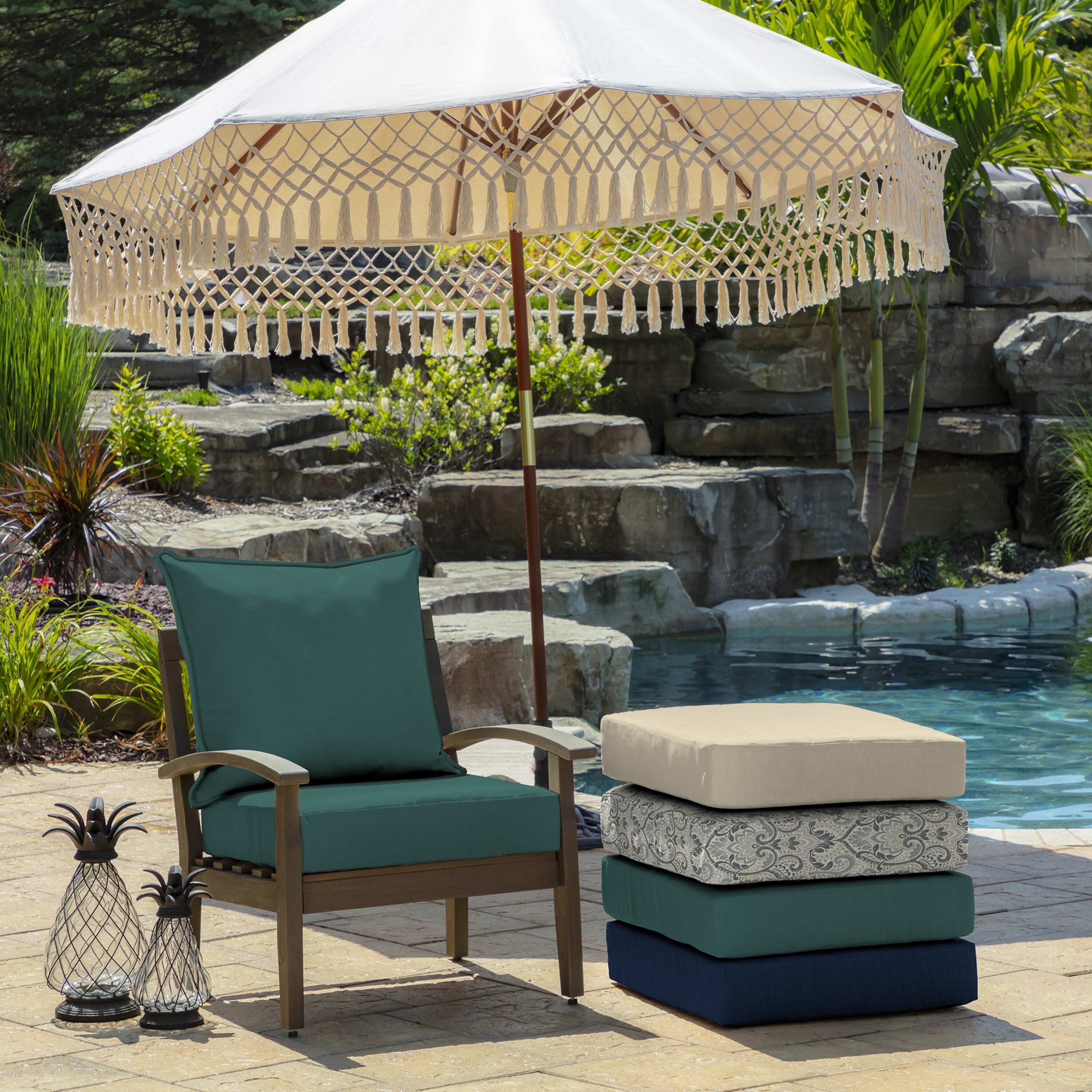 Arden Selections Outdoor Deep Seating Cushion Set 24 x 24 - 46.5"L x 24"W
