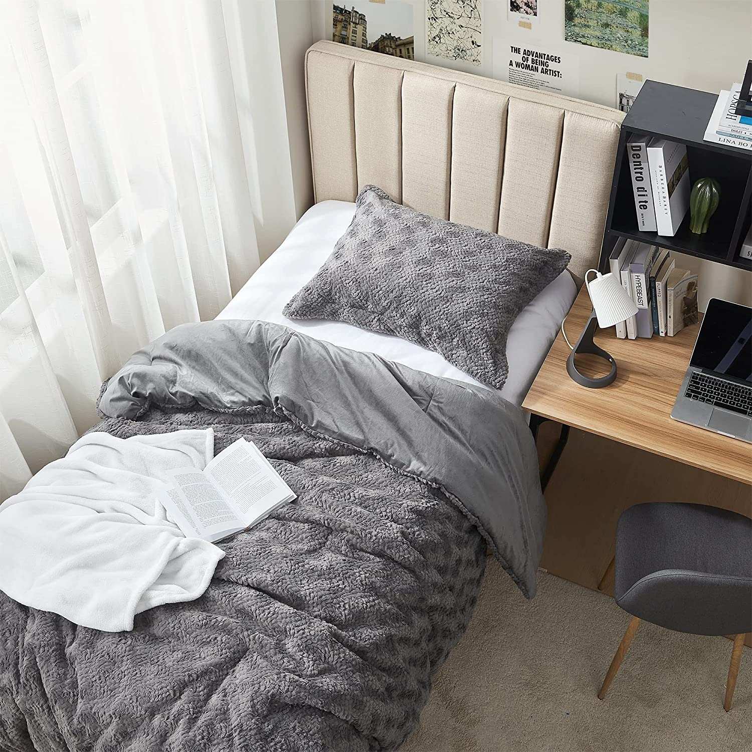 Cuddles & Snuggles - Coma Inducer Oversized Comforter Set - Bedtime Gray