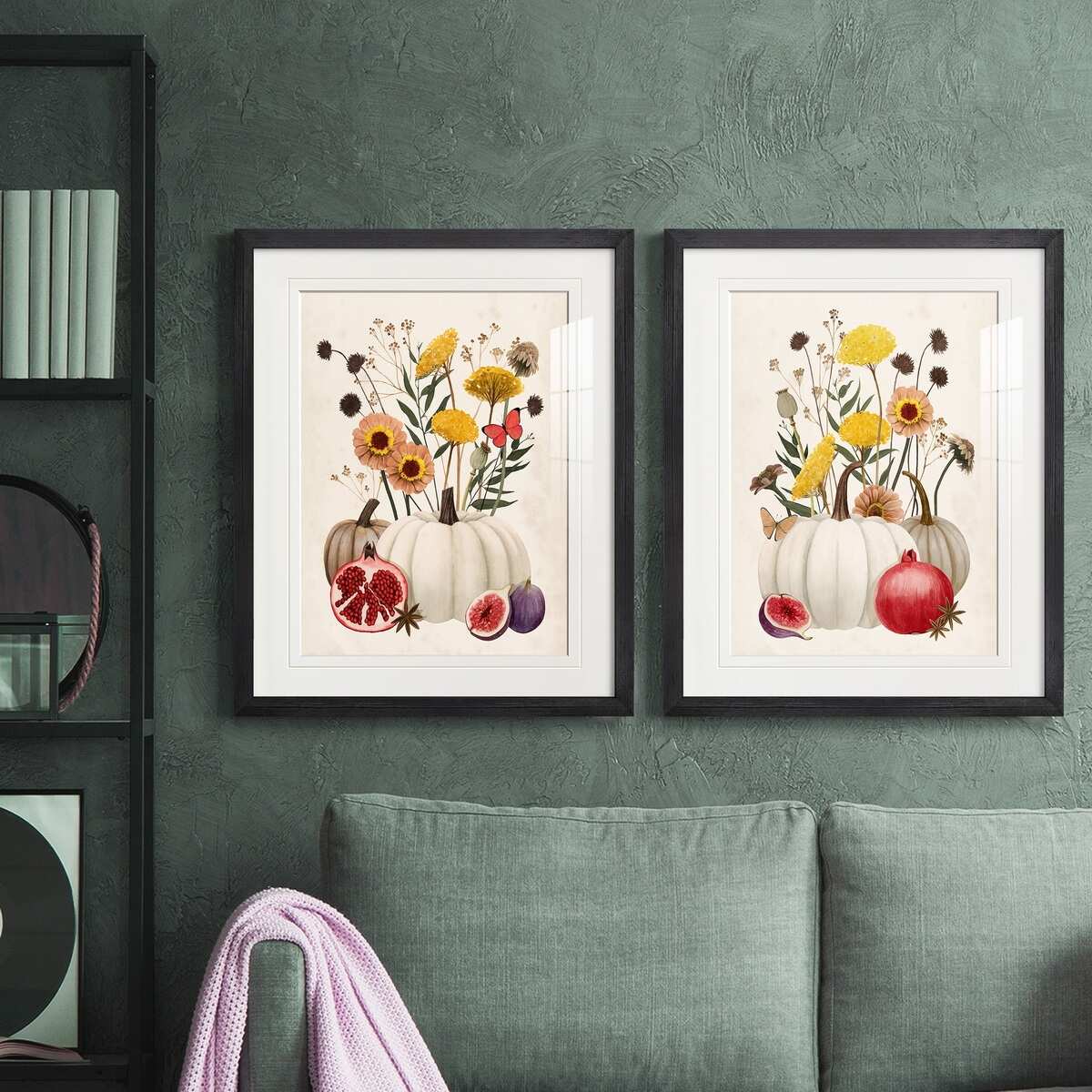 Fall Botanicals I Premium Framed Print - Ready to Hang - Multi-Color
