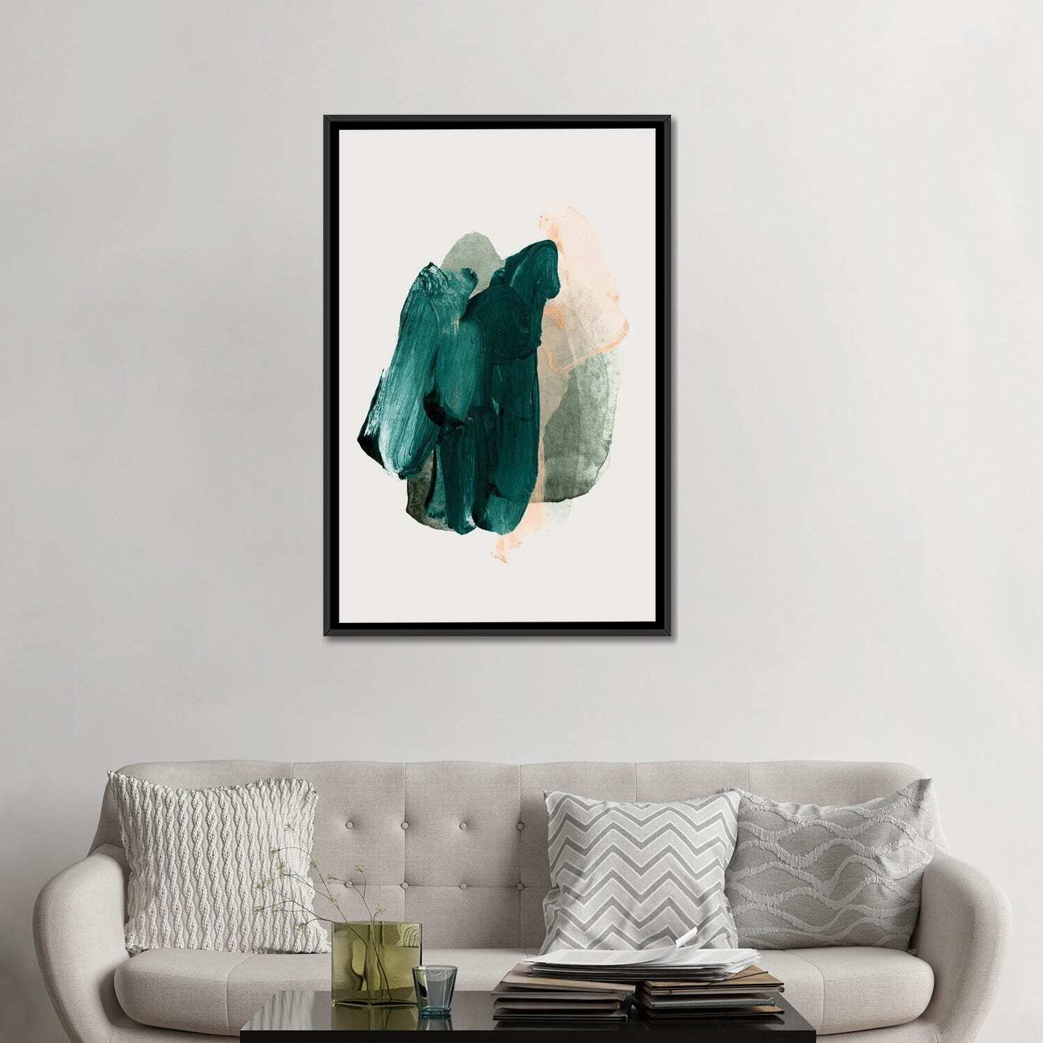 iCanvas "Emerald Green" by LEEMO Framed Canvas Print