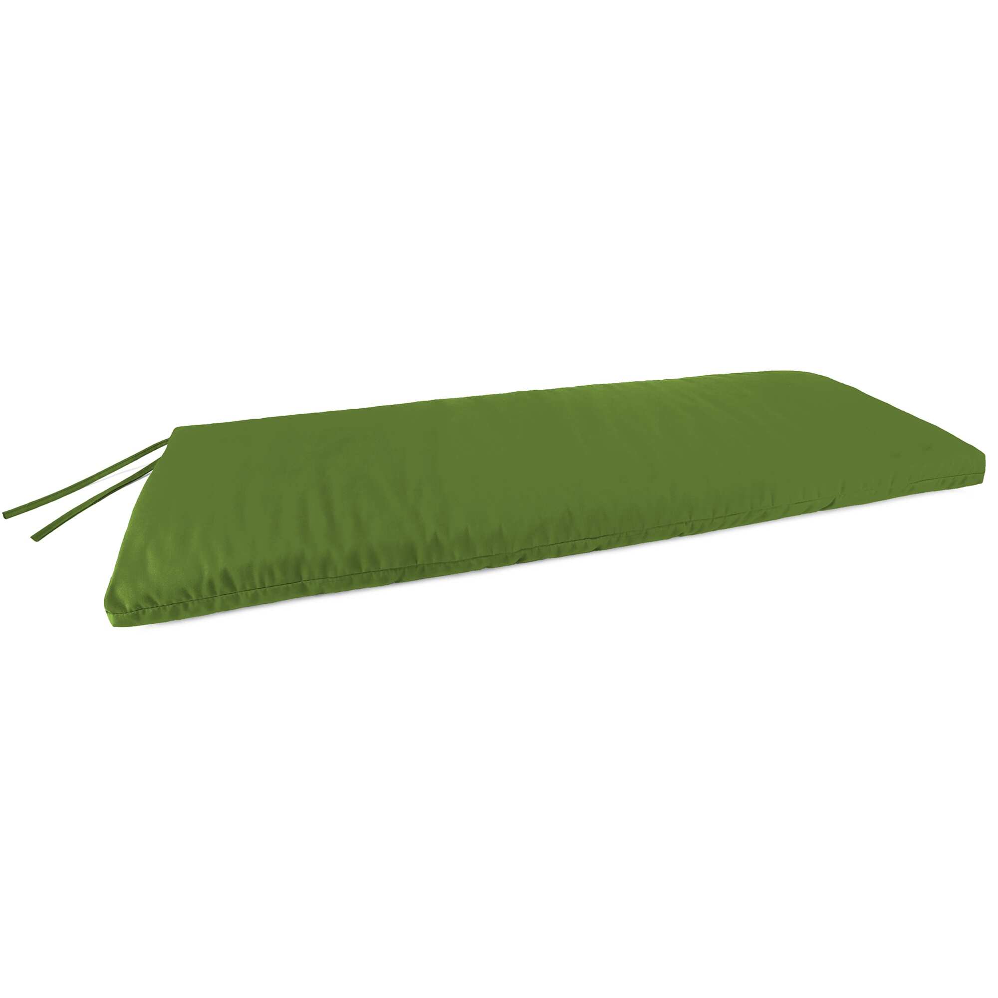 Sunbrella 48" x 18" Green Solid Rectangular Outdoor Bench Cushion - 18'' L x 48'' W x 3.5'' H