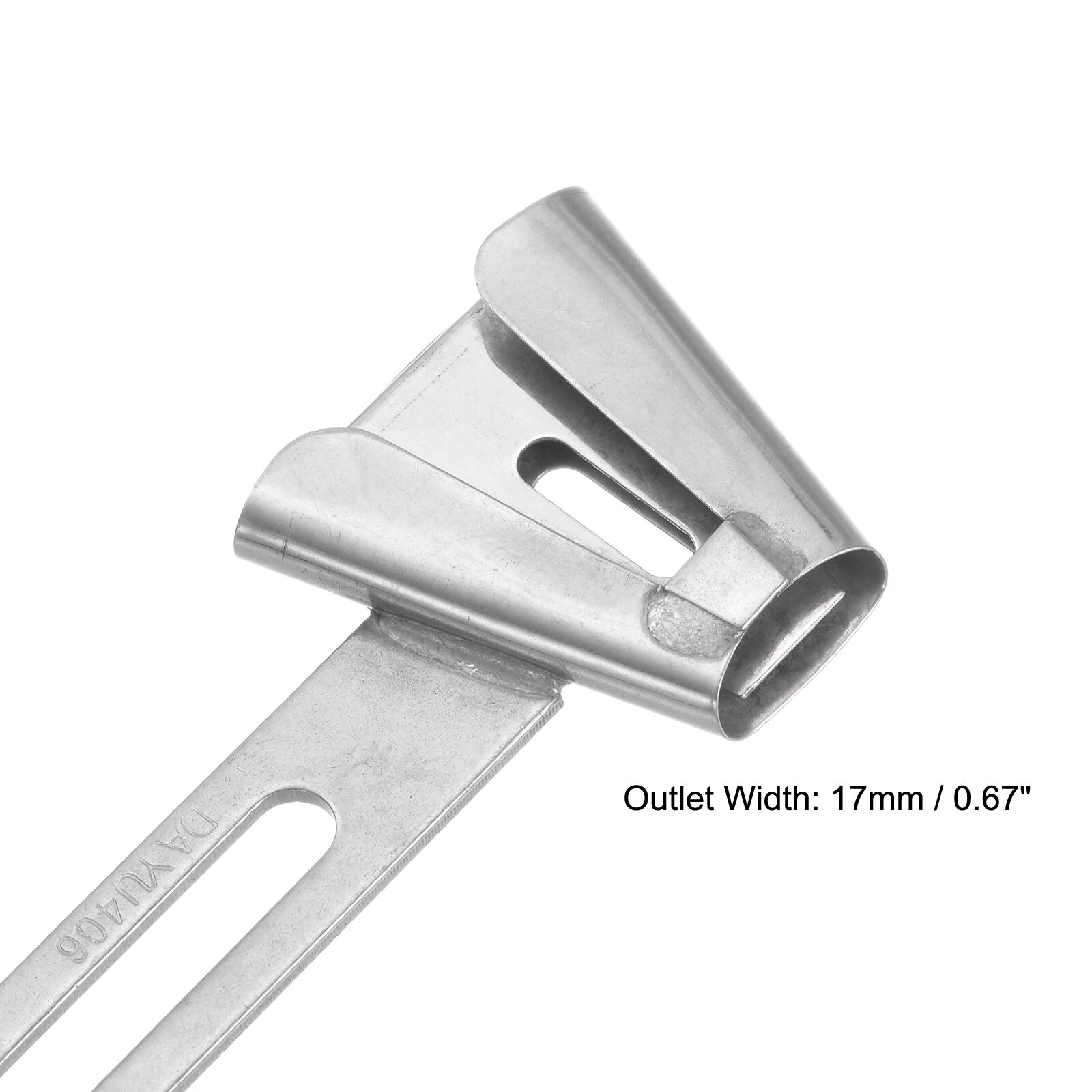 17mm Outlet Binder Folder Binding Belt Loop Binder for Sewing Machine - Silver Tone