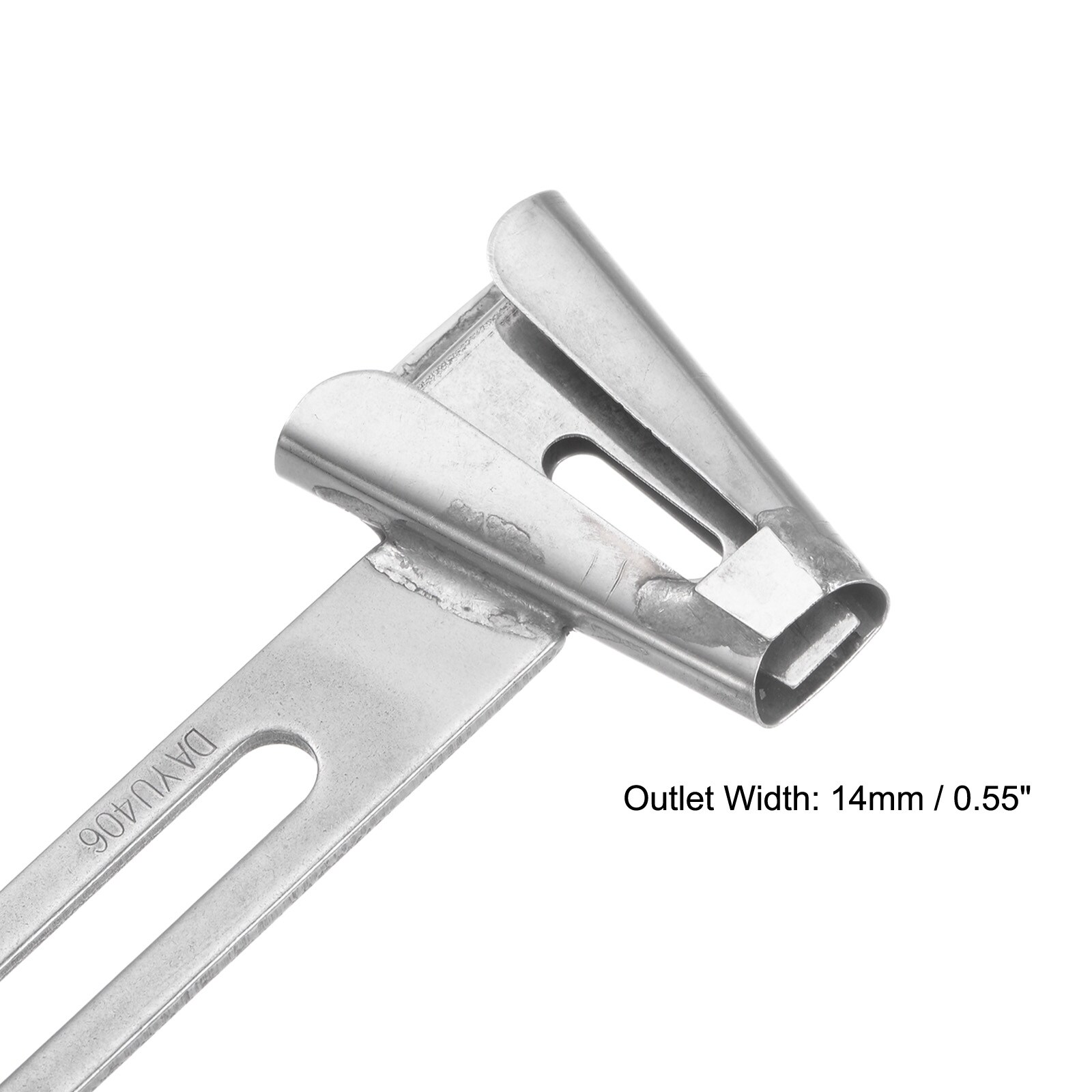 14mm Outlet Binder Folder Binding Belt Loop Binder for Sewing Machine - Silver Tone