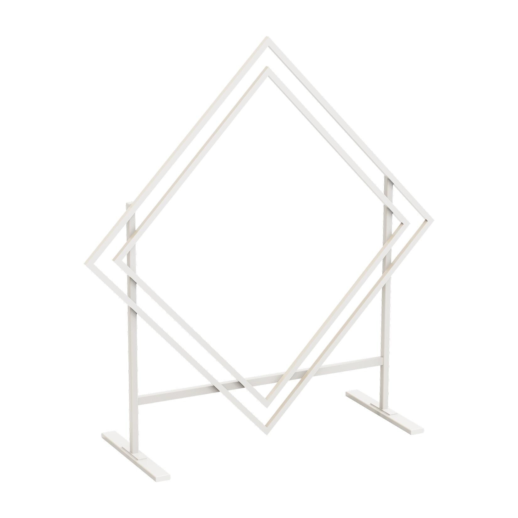 8ft Geometric Shaped Gold Metal Hexagon Backdrop Stand Wedding Arch - 57"x20"x82"