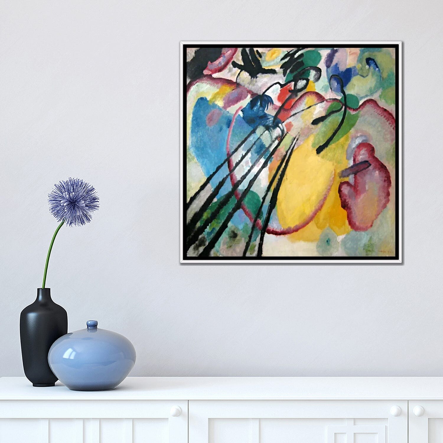 iCanvas "Improvisation 26 (Rowing)" by Wassily Kandinsky Framed Canvas Print