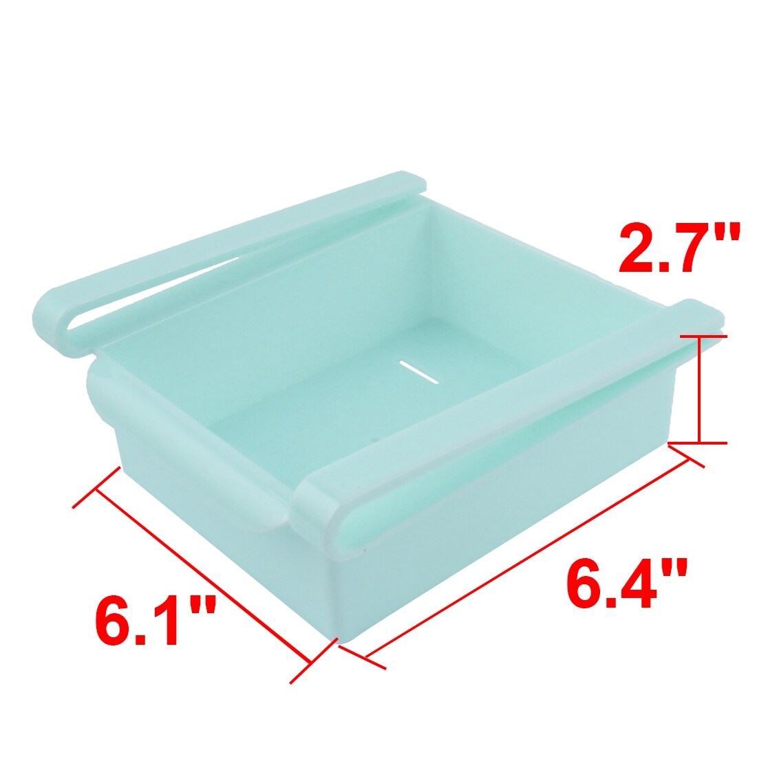 Refrigerator Freezer Plastic Drawer Type Expand Space Box Bin Tray Blue