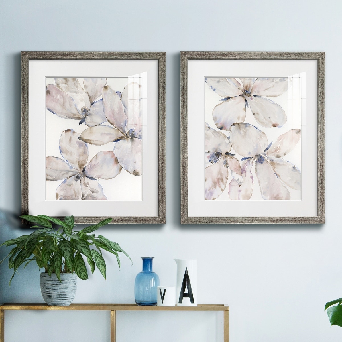 Soft Wind Flowers I Premium Framed Print - Ready to Hang