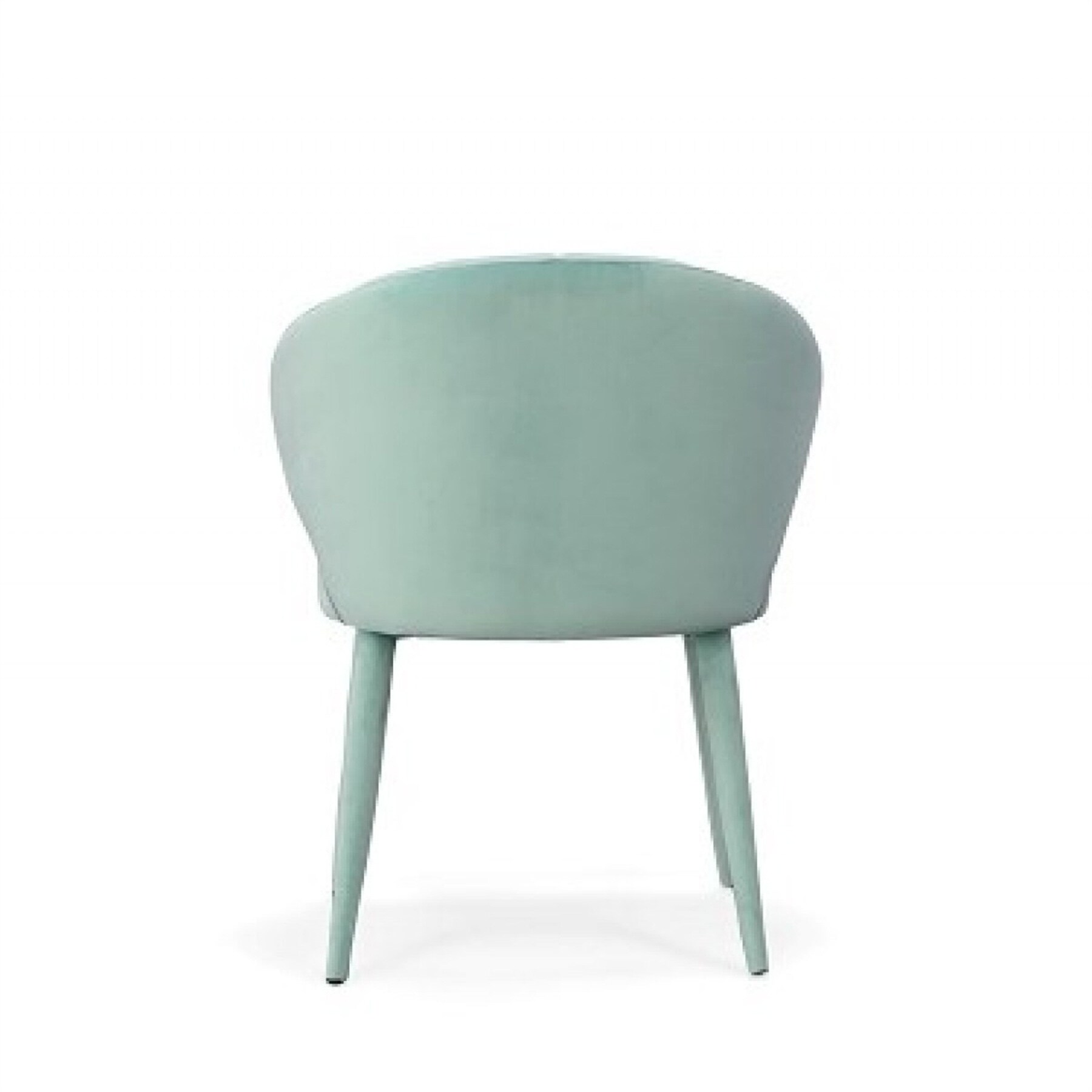 Modern Aqua Fabric Dining Chair with Metal Legs