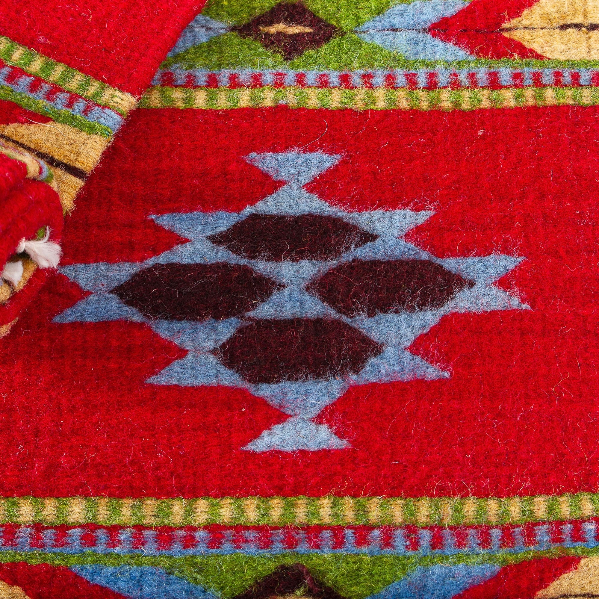 Novica Handmade Red Mesa Wool Table Runner