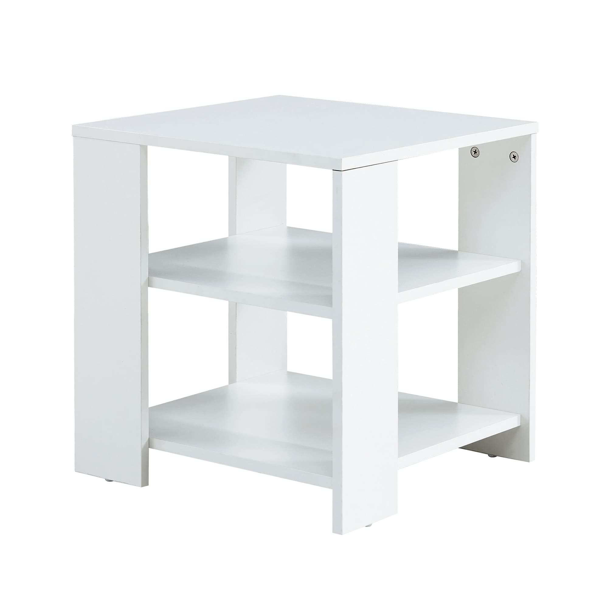 3 Tier Square End Table Simple Style Design Side Table with Storage Nightstand for Living Room, Bedroom, Sofa, Hall