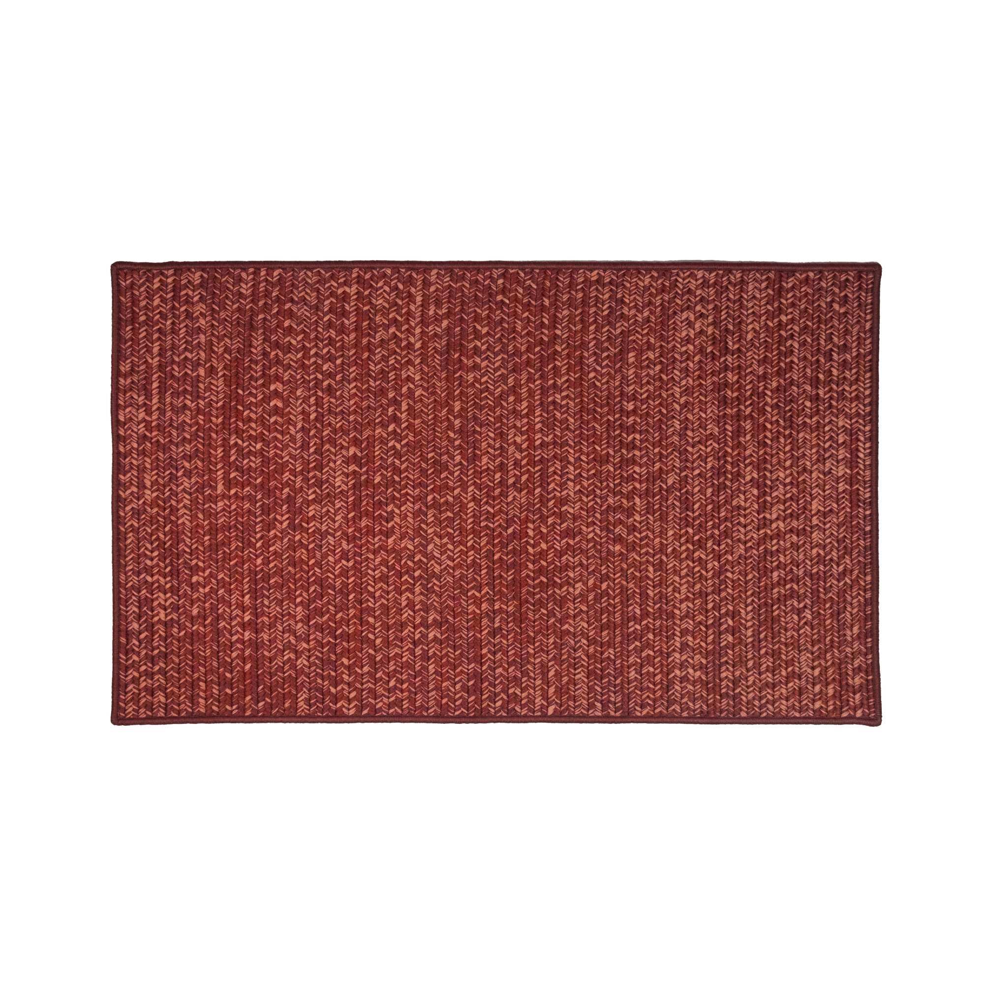 Red Tweed Pattern Handcrafted Reversible Door Mat 18" x 30"