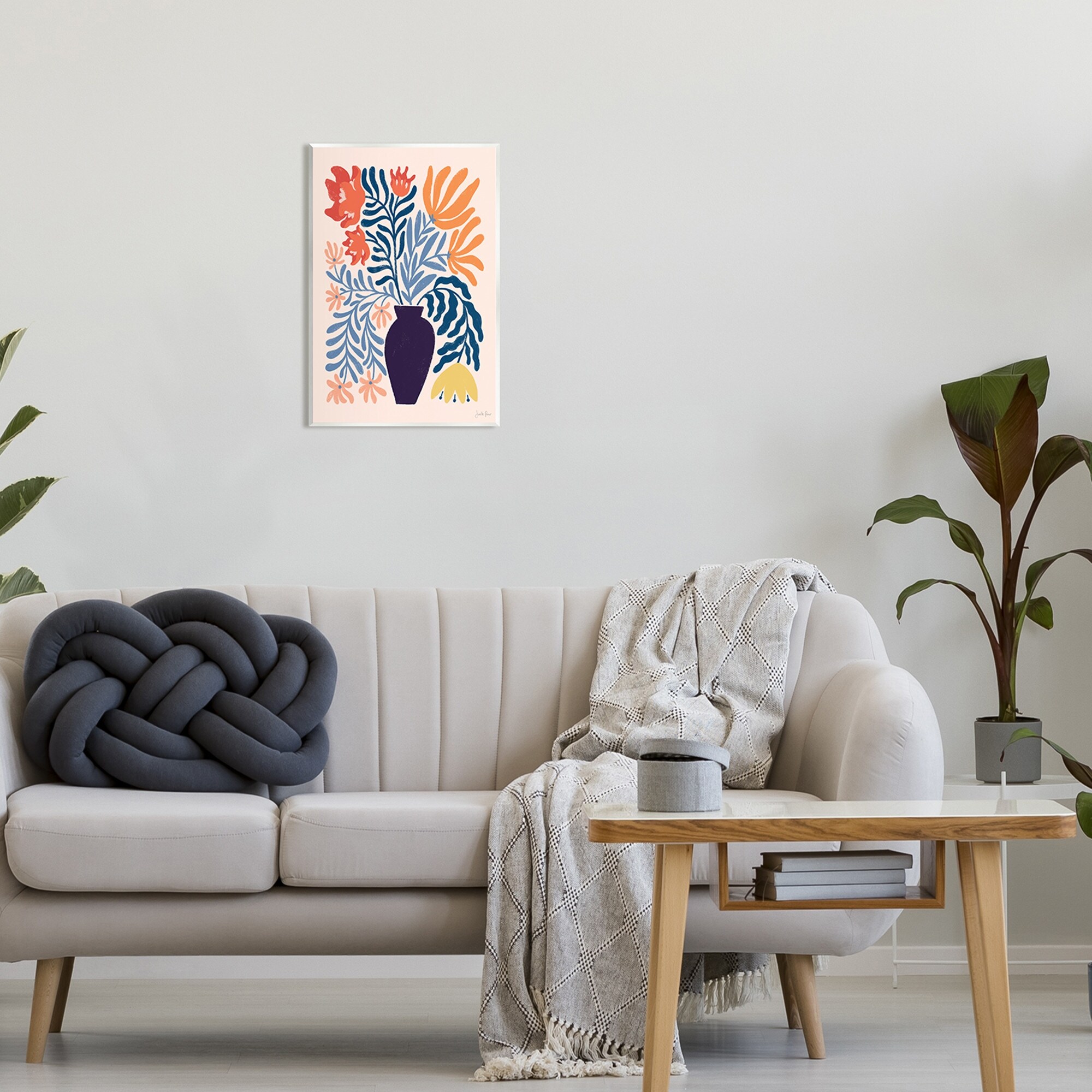 Stupell Abstract Flower Vase Modern Silhouettes Wall Plaque, Design By Janelle Penner