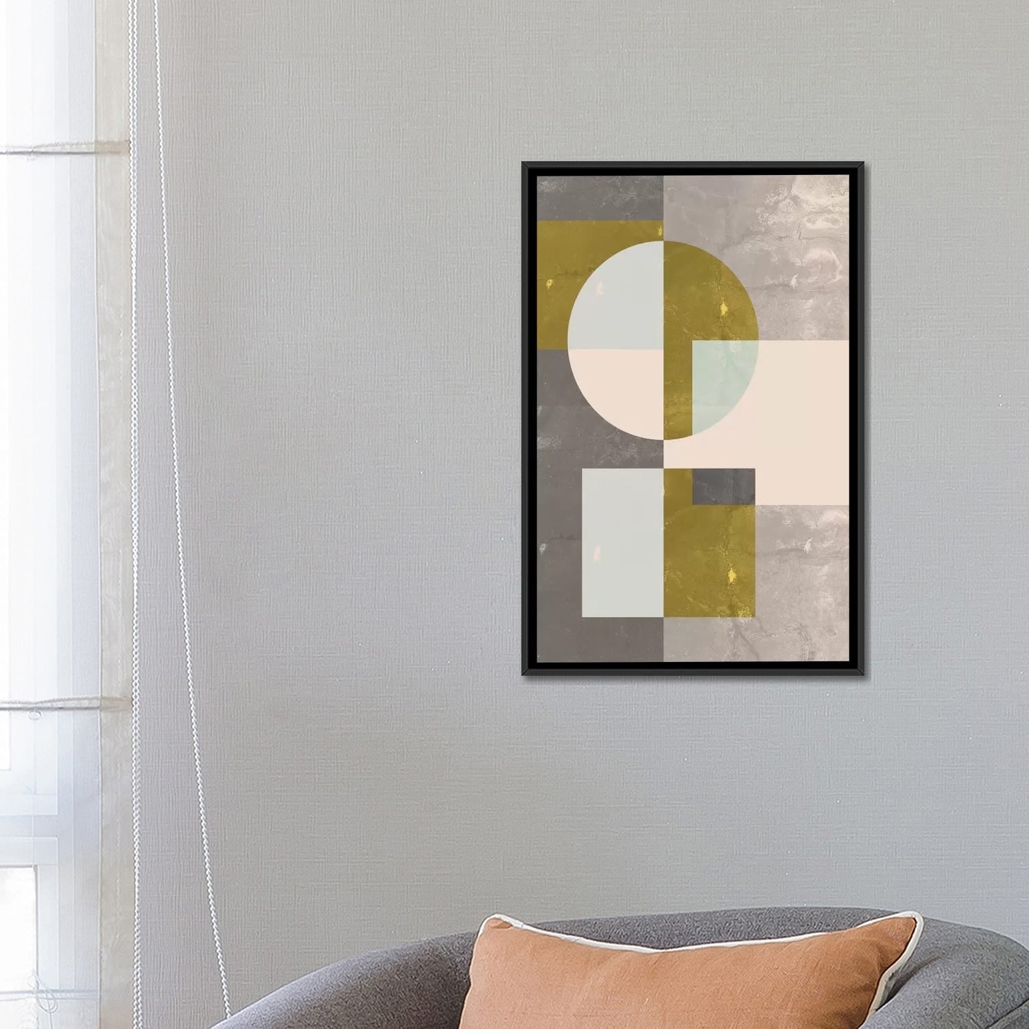 iCanvas "Geometric I" by Flatowl Framed Canvas Print