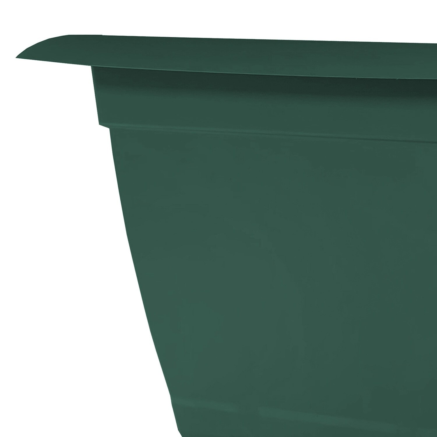Bloem Dayton Square Deck Planter: 15" - Turtle Green - 100% Recycled Durable Plastic, Elevated Feet