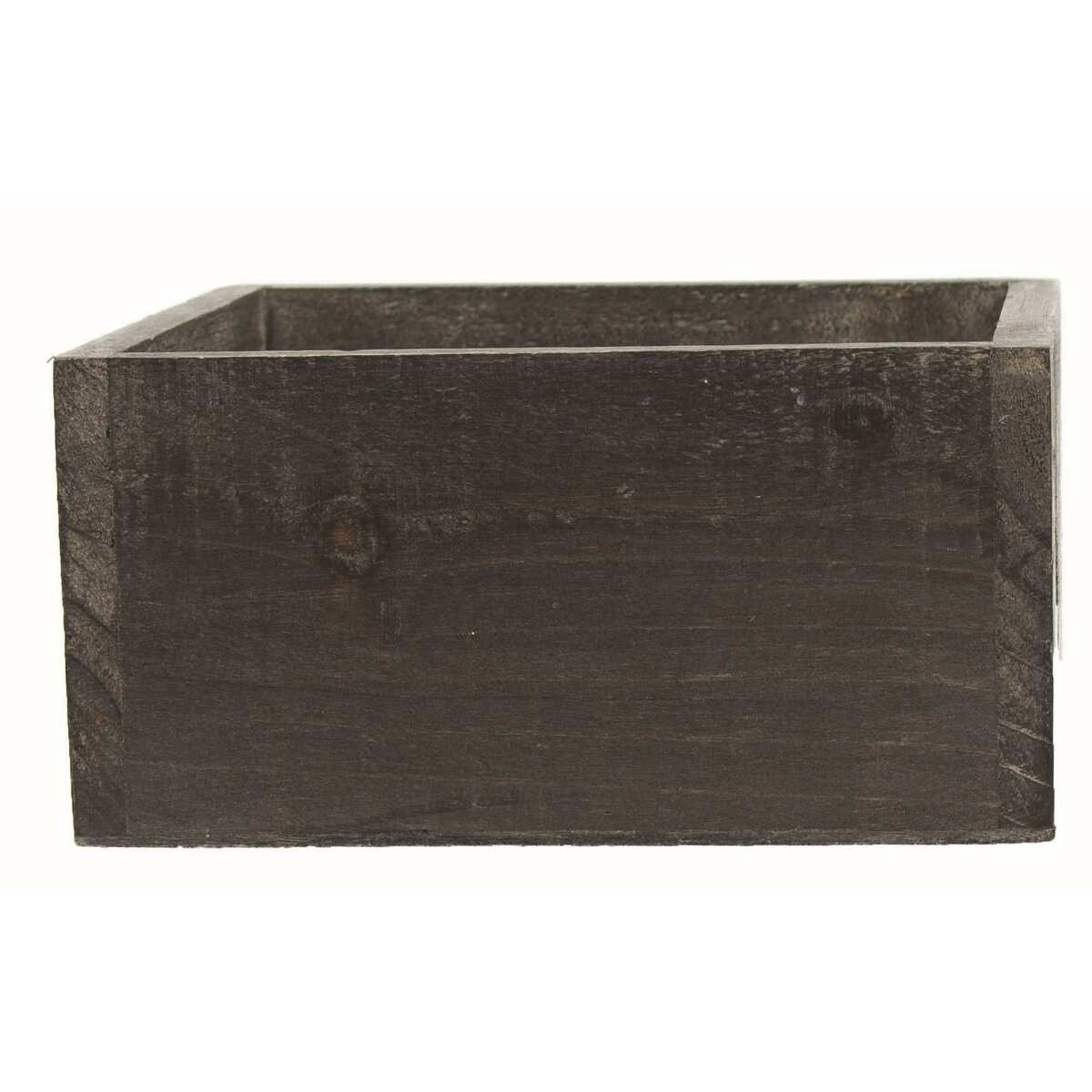 Black Washed Wooden Box