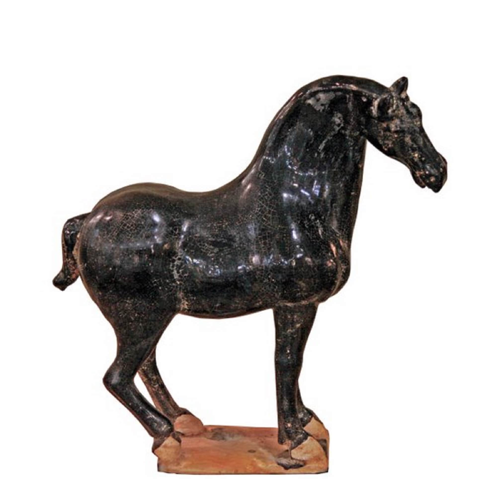 Artissance 16.14"H Terra Cotta Black Stallion - Medium
