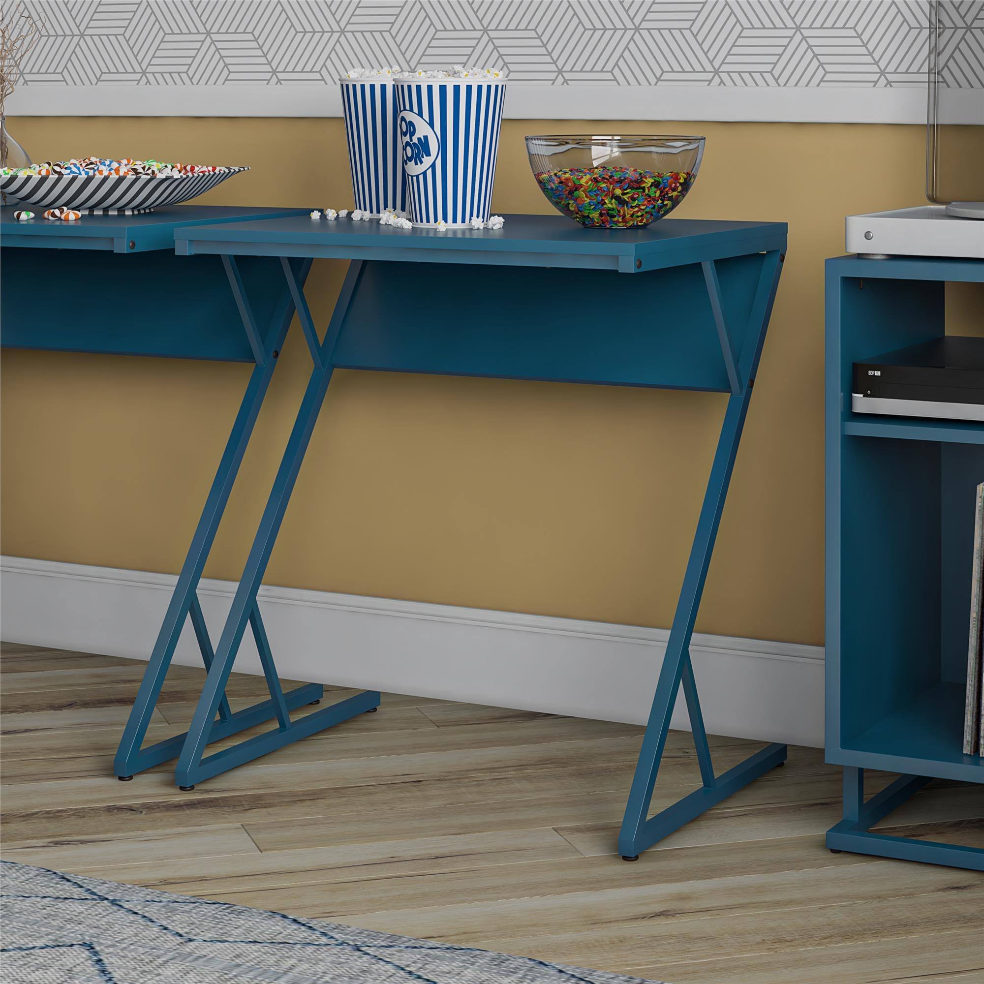 Regal Desk & Accent Table, Blue