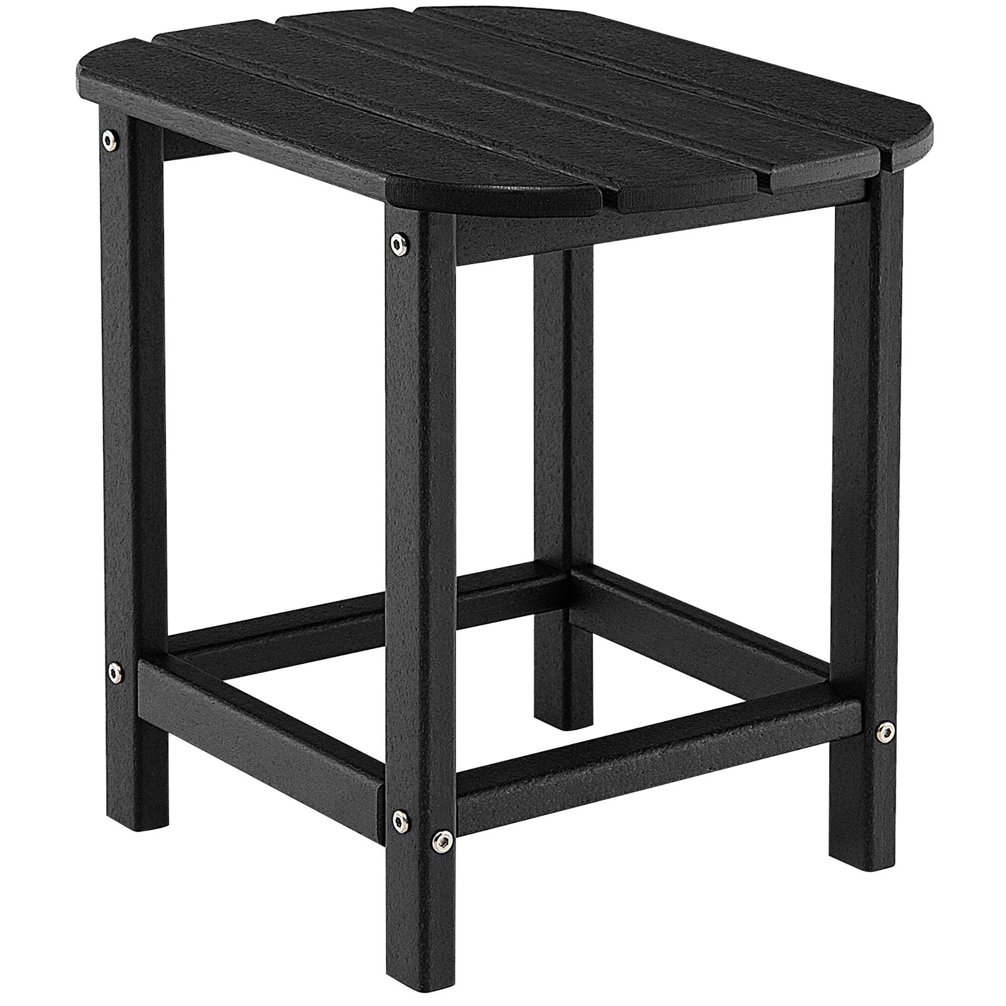 Costway 18'' Patio Adirondack Side Table Weather Resistant HDPE Garden - 19'' x 14.5'' x 18''