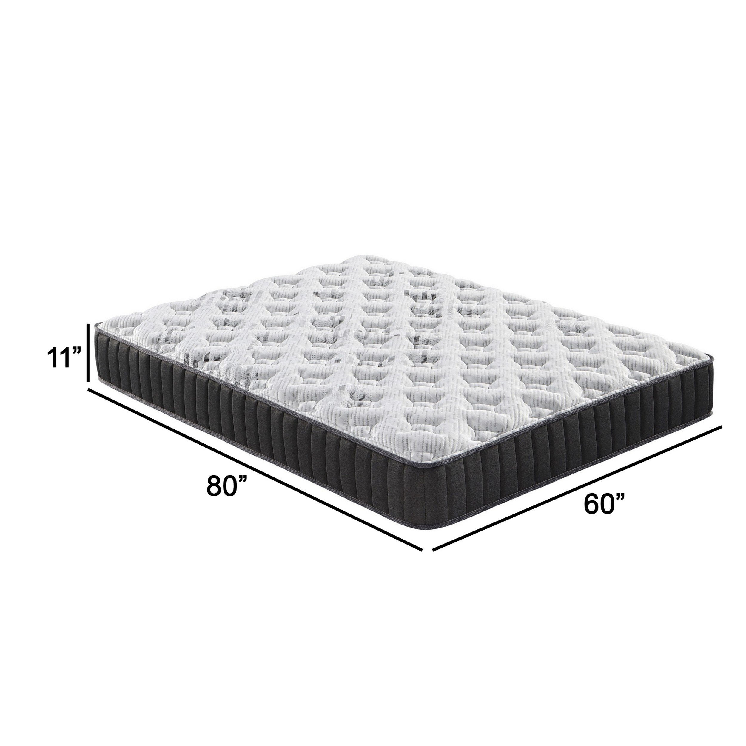 Pal 11 Inch Queen Size Foam Mattress, Pocket Coils, Tight Soft Top Cover