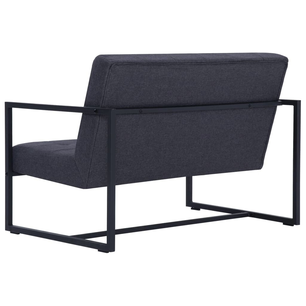 tradecheetllc Modern Fabric Sofa with Steel Armrests - 45"
