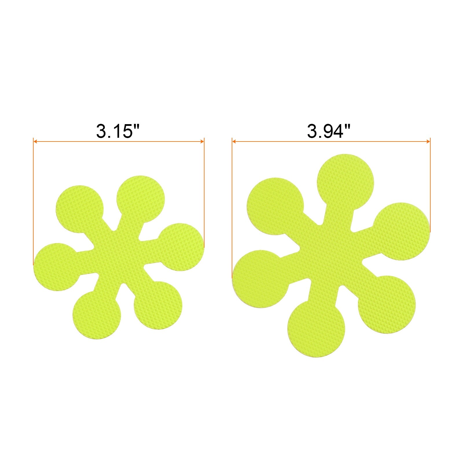 20pcs Non Slip Stickers 3.15" 3.94" Shower Floor Snowflake Decals - 3.15", 3.94"